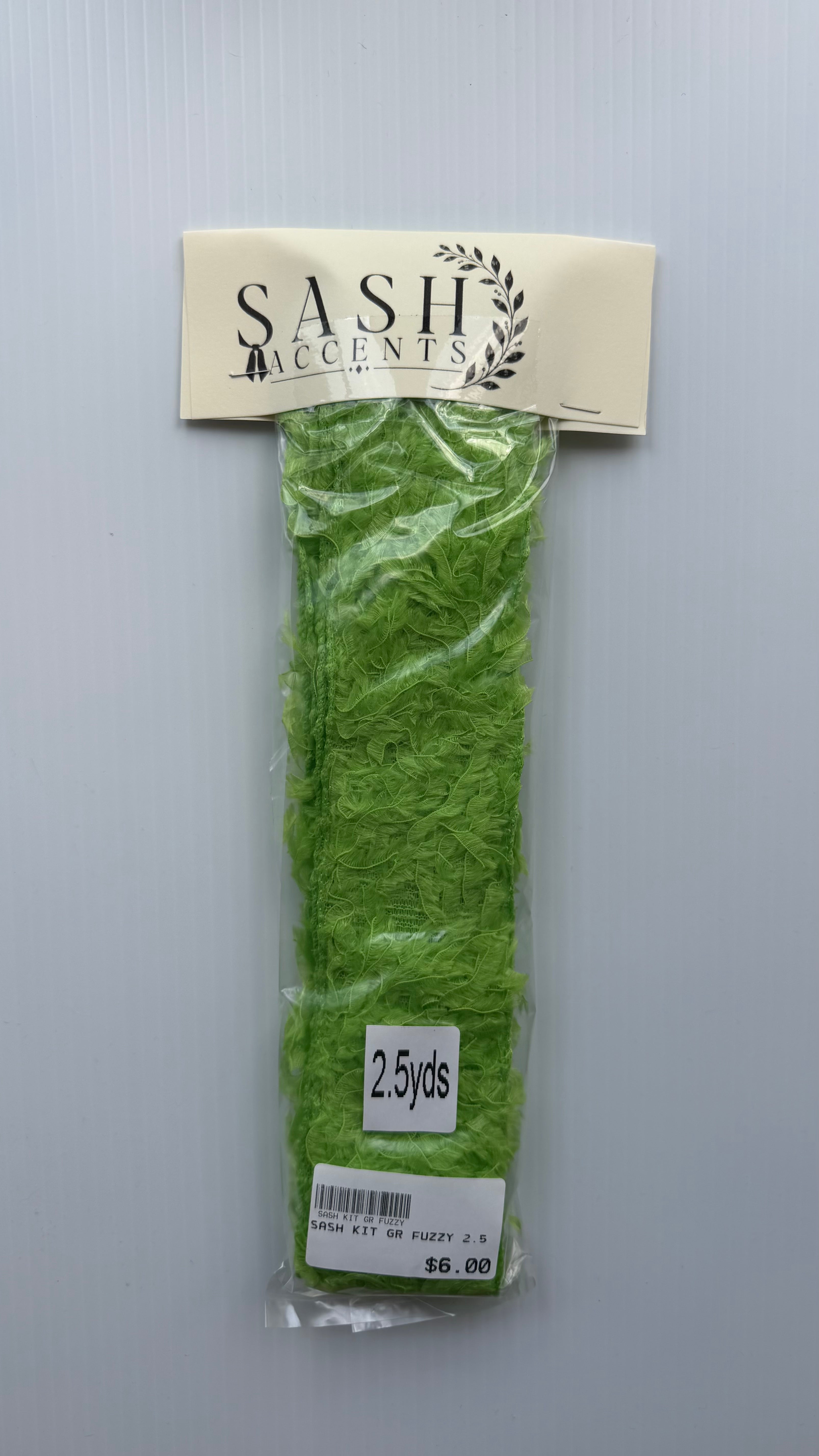 Accent Ribbon - Lime Fuzzy Ribbon