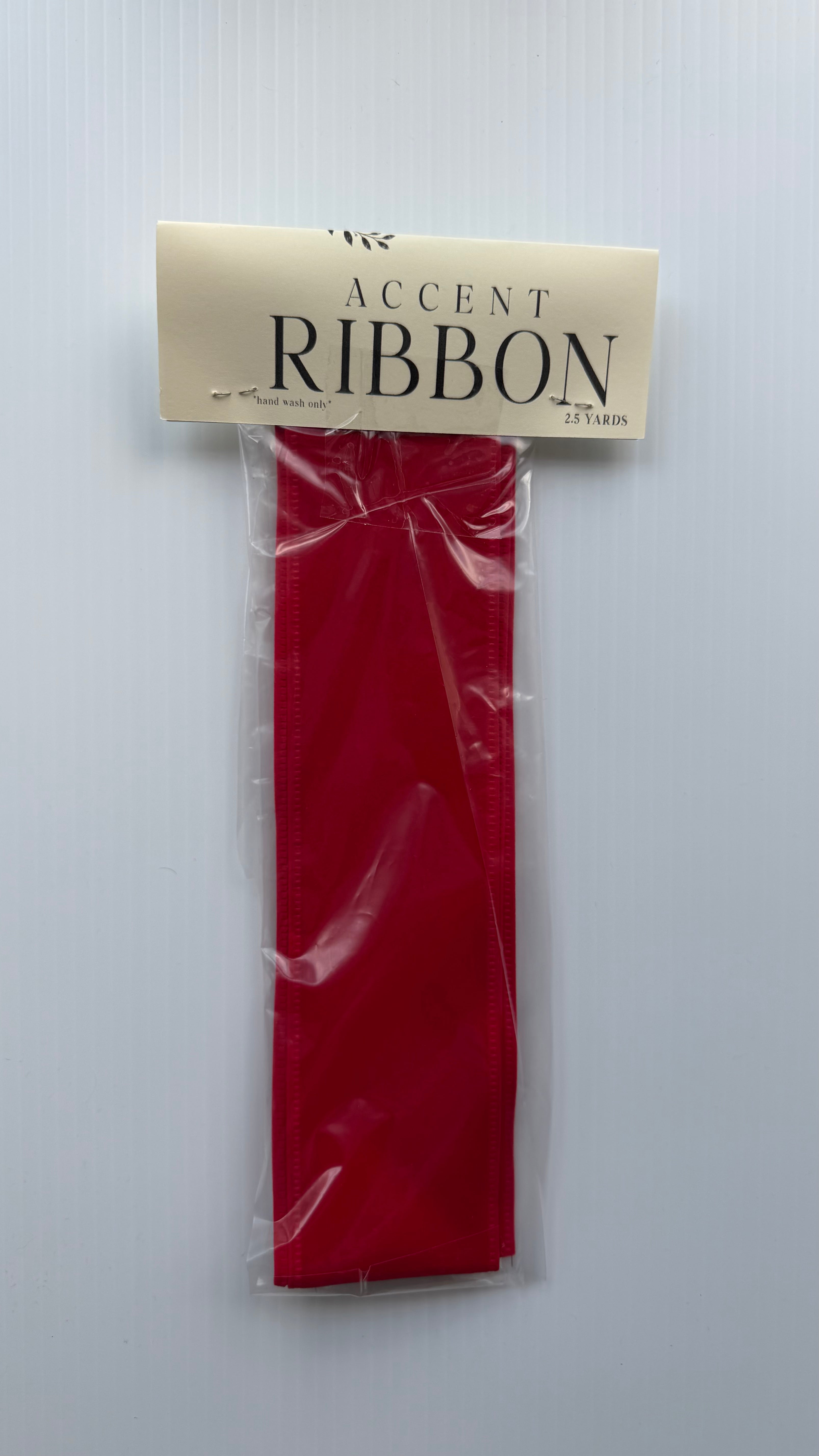 Accent Ribbon - Red Velvet - Multiple Size Options