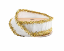 1 Inch Wired Dupioni With Gold Tinsel Edge - Comes in 2 Colors
