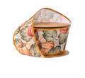 Pumpkin and Vines Fall Ribbon 2.5" Wired Ribbon