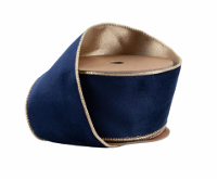 Navy Reversible Classic Velvet with Gold Backing - Come in Multiple Sizes