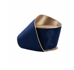 Navy Reversible Classic Velvet with Gold Backing - Come in Multiple Sizes
